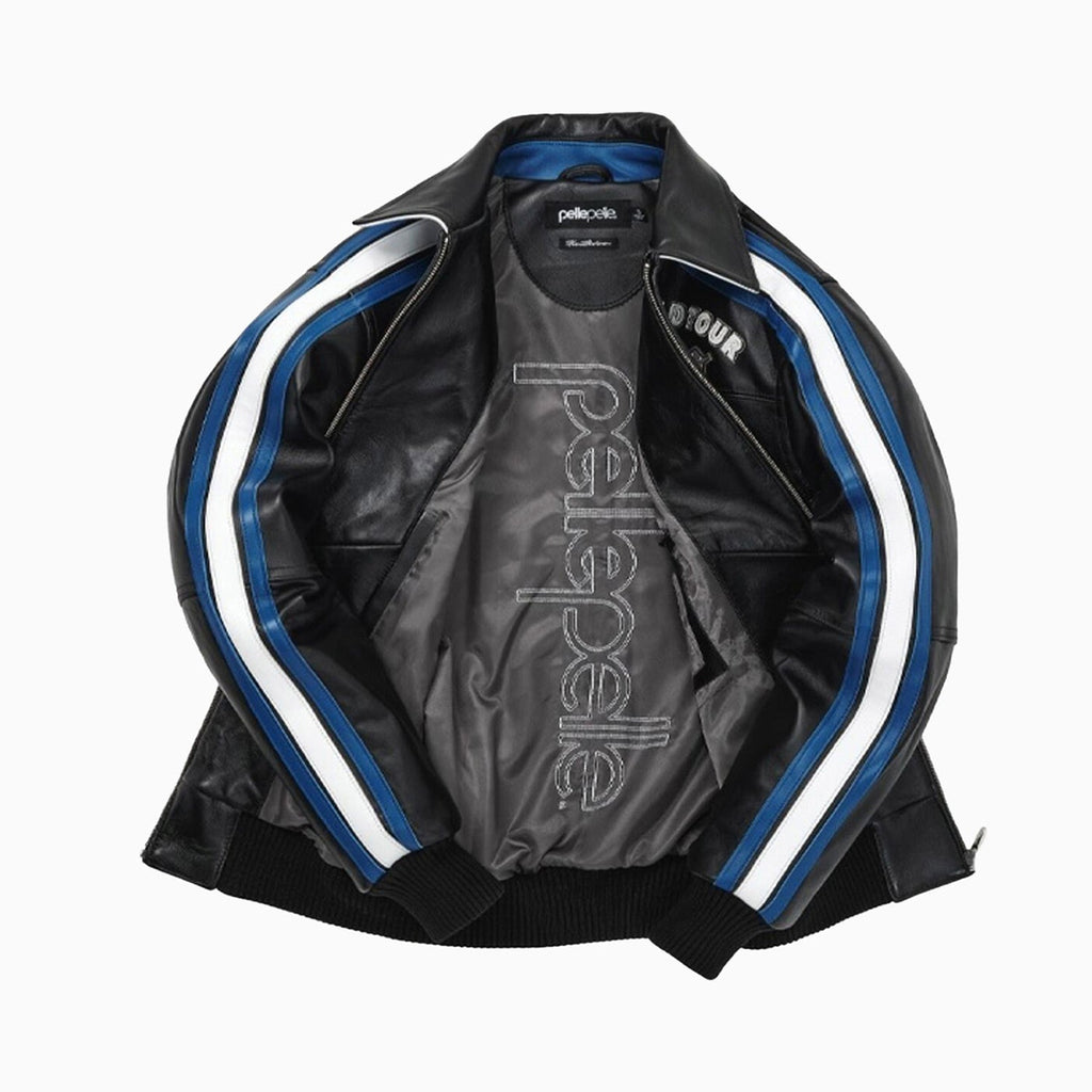Blouson en cuir moelleux Men's World Tour