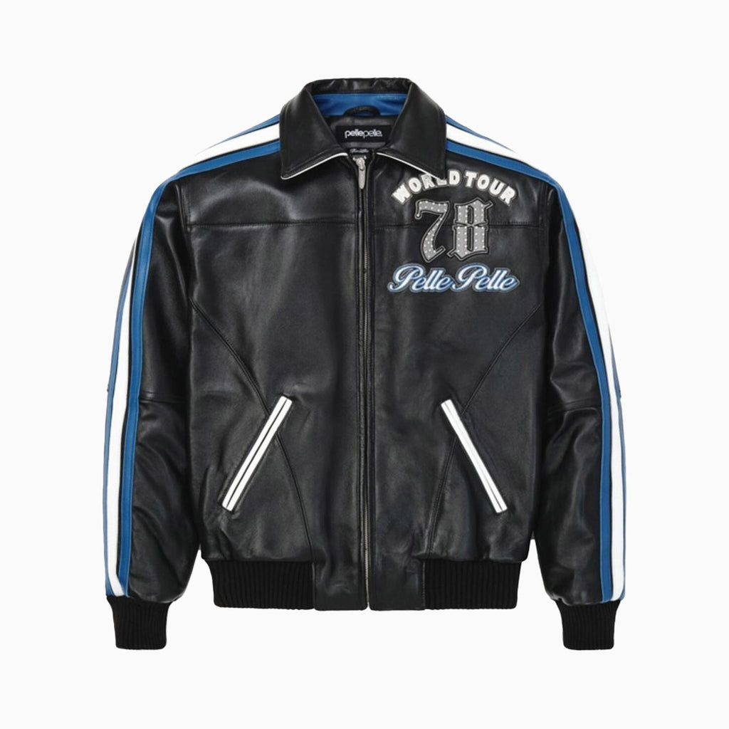 Blouson en cuir moelleux Men's World Tour