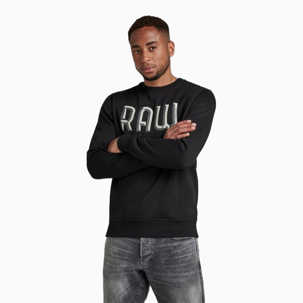 Sudadera de cuello redondo 3D cruda para hombre
