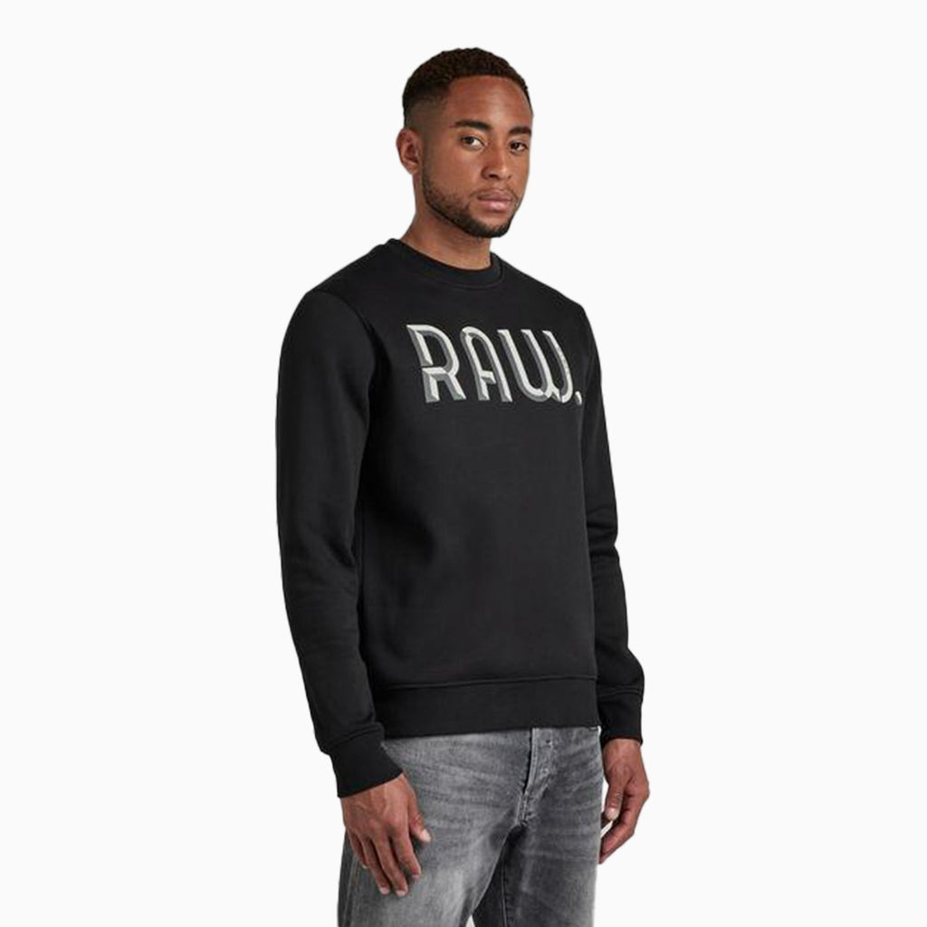 Sudadera de cuello redondo 3D cruda para hombre