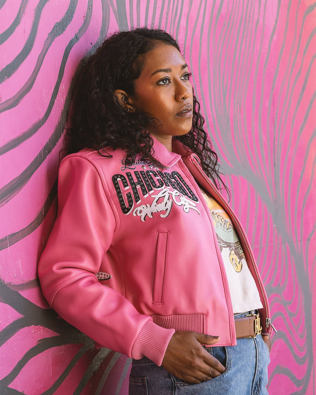 Veste en cuir Pelle-Pelle X TB Windy City pour femme