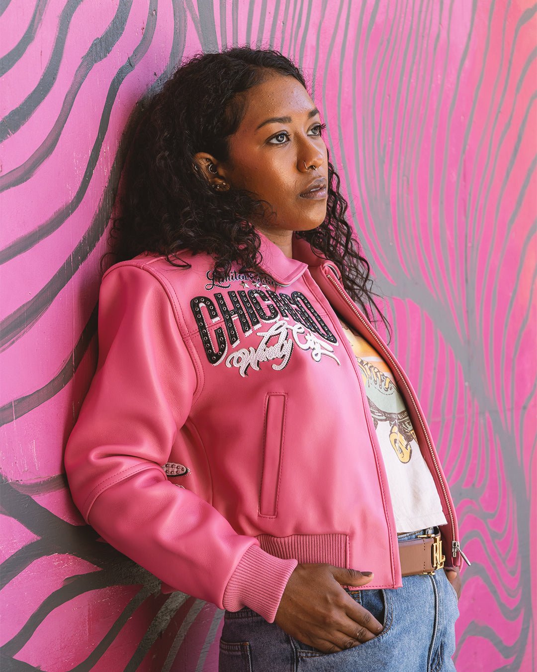 Veste en cuir Pelle-Pelle X TB Windy City pour femme