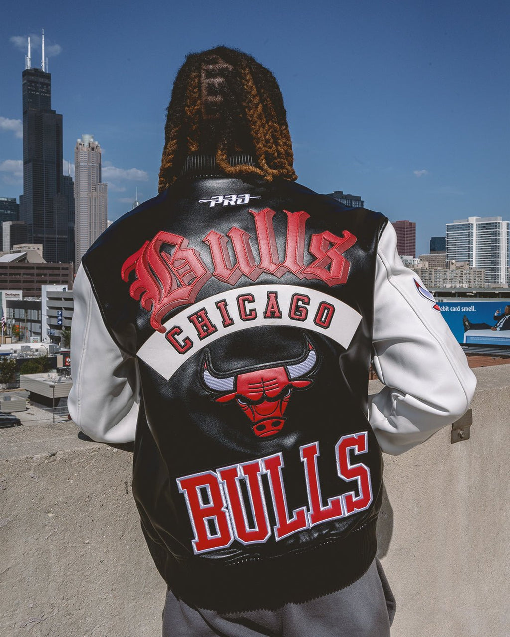 Men's Chicago Bulls Leather Varsity Jacket