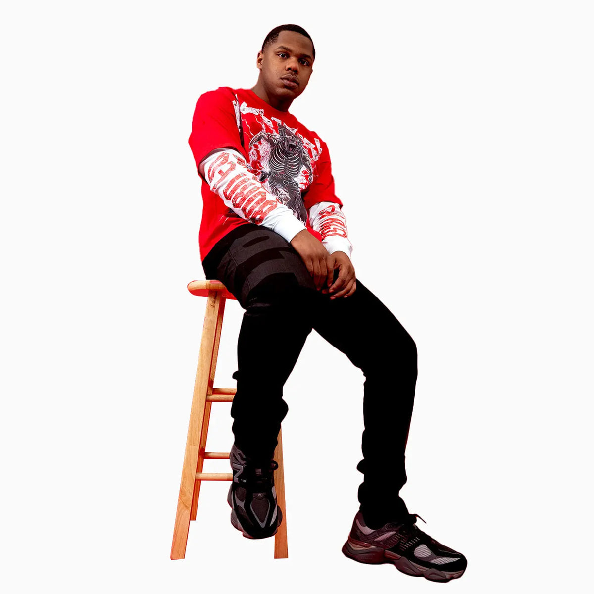 Men's Riot Spirit Boxy Layered Long Sleeve T-Shirt