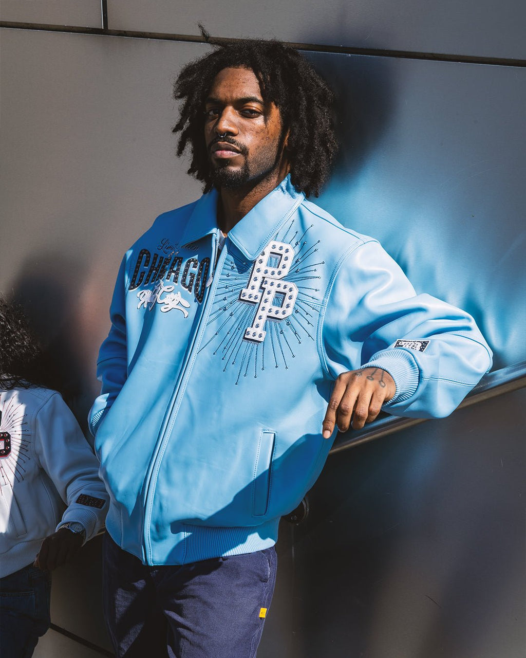 Blouson en Cuir Pelle-Pelle X TB Windy City pour Homme