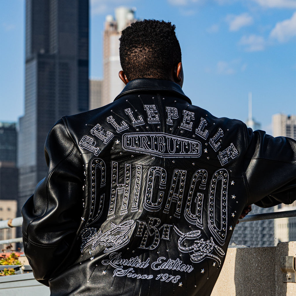 Blouson en Cuir Pelle-Pelle X TB Windy City pour Homme