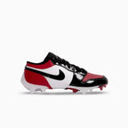 Men's Jordan 1 Low TD Football Cleat 'Gym Red Black'