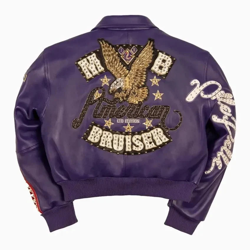 Women's American Bruiser Crop Leather Jacket