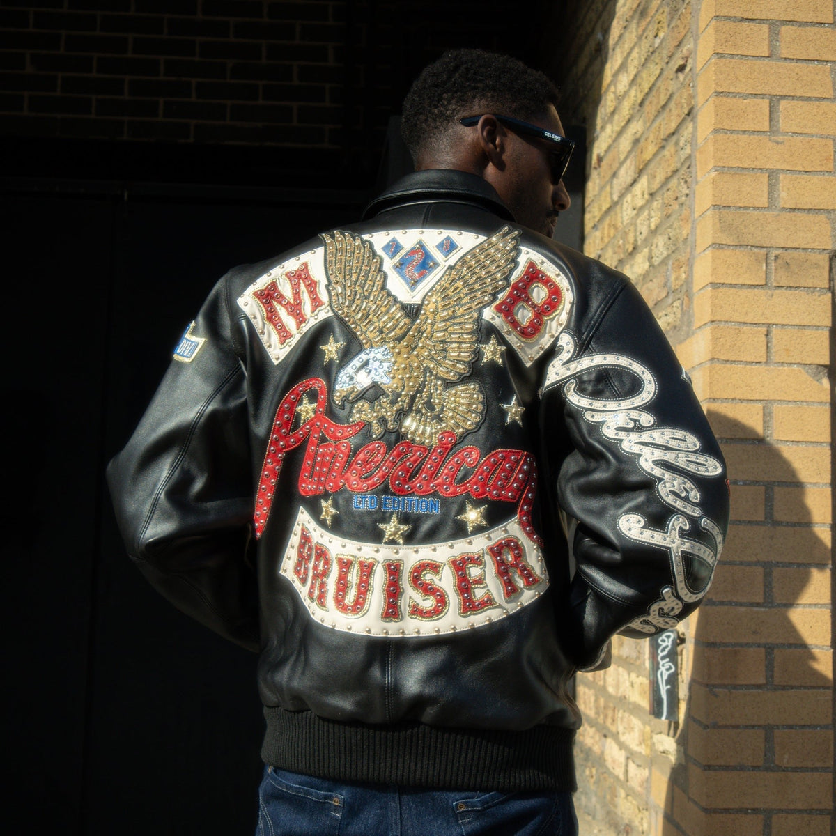 Blouson en cuir souple pour homme American Bruiser