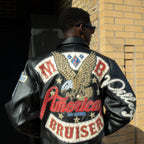 Blouson en cuir souple pour homme American Bruiser