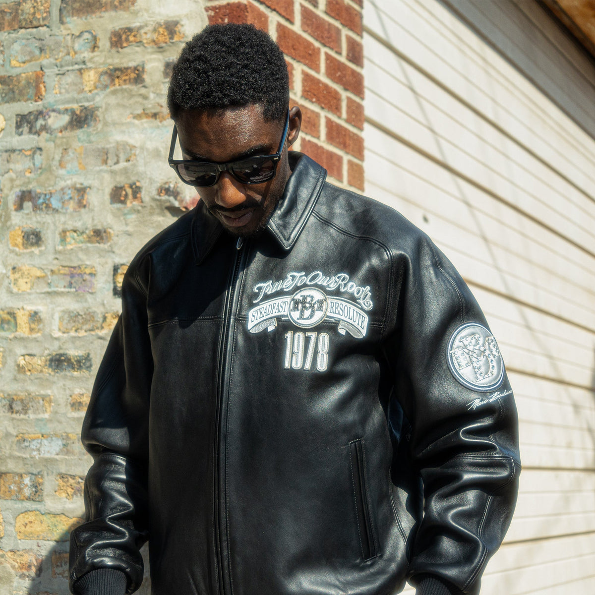 Blouson en cuir True To Our Roots pour homme