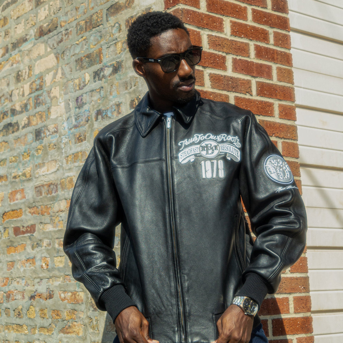 Blouson en cuir True To Our Roots pour homme
