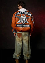 Blouson en cuir Pelle World Famous pour homme