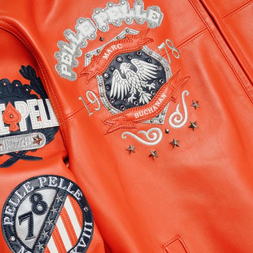 Blouson en cuir Pelle World Famous pour homme