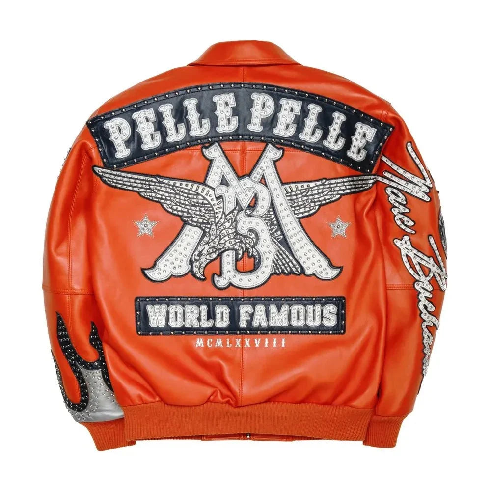 Blouson en cuir Pelle World Famous pour homme