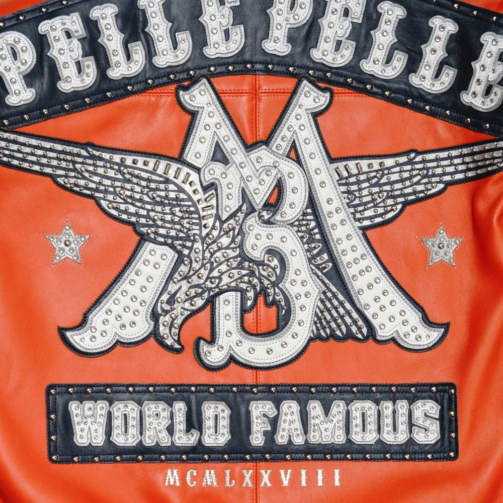 Blouson en cuir Pelle World Famous pour homme