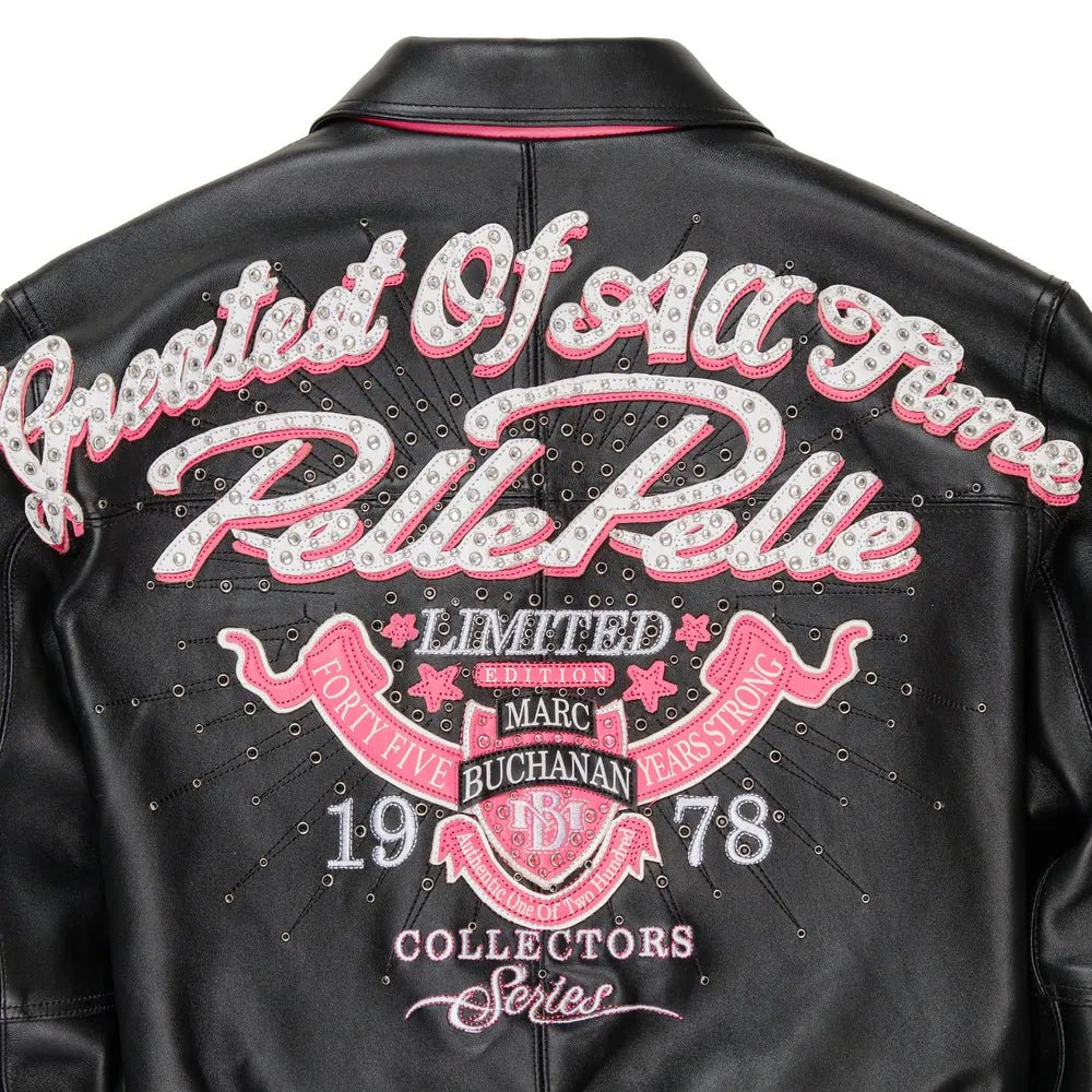 Women's Greatest Of All Time Crop Leather Jacket