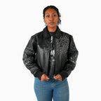 Veste courte en cuir pour femme 47ème anniversaire