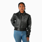 Veste courte en cuir pour femme 47ème anniversaire