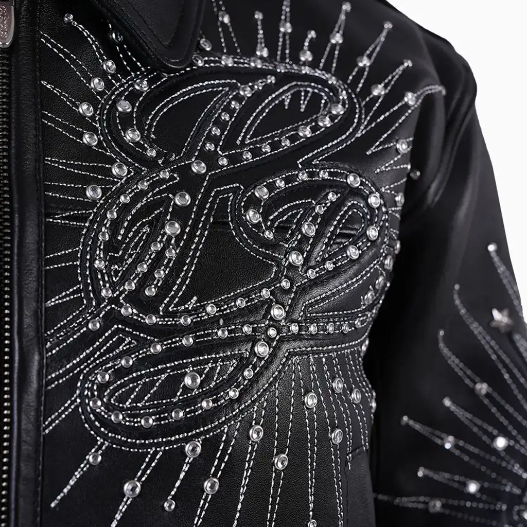 Veste courte en cuir pour femme 47ème anniversaire