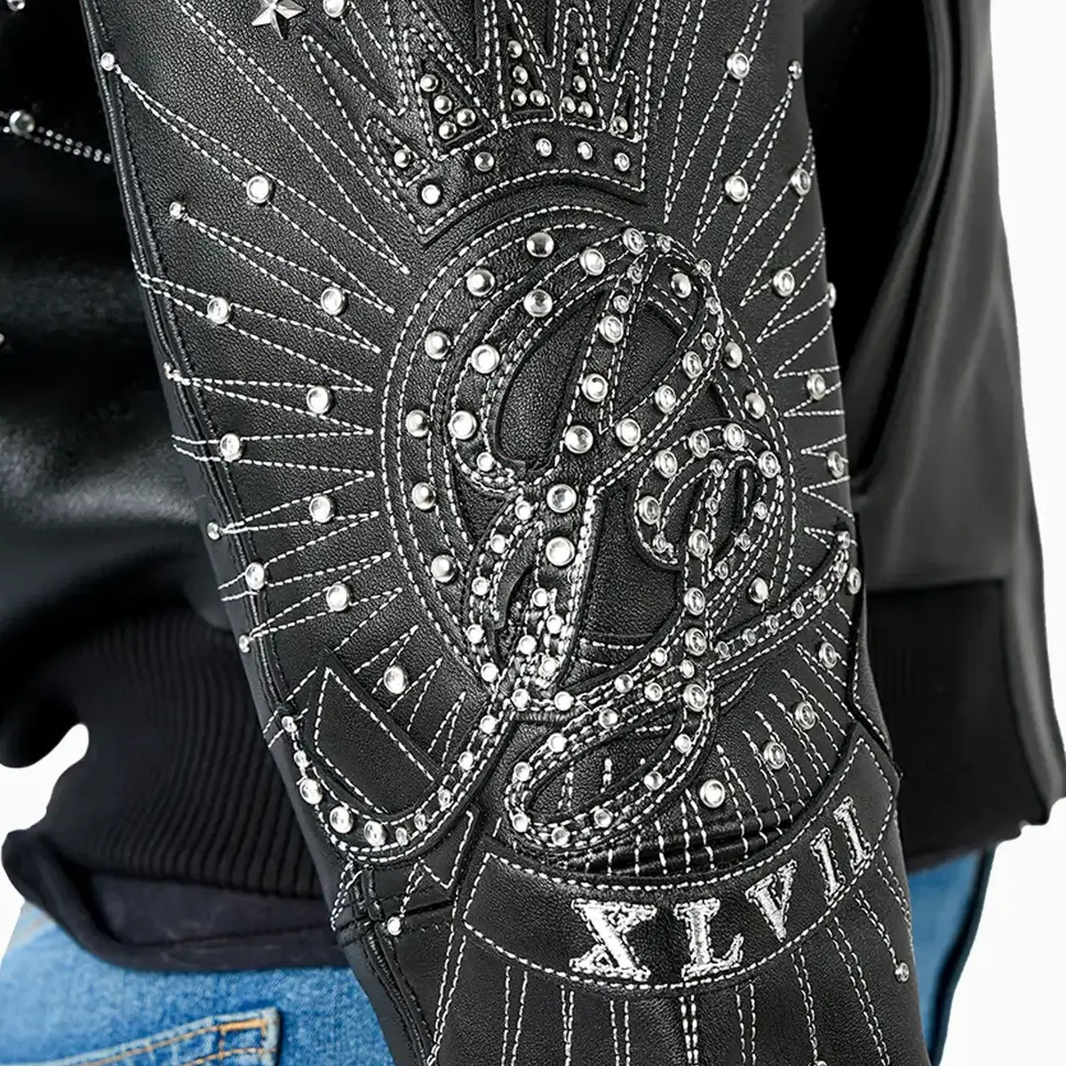 Veste courte en cuir pour femme 47ème anniversaire