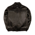 Blouson homme en cuir grainé et côtelé