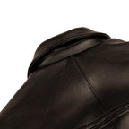 Blouson homme en cuir grainé et côtelé