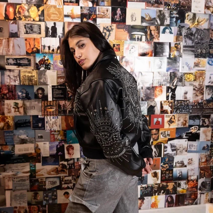 Veste courte en cuir pour femme 47ème anniversaire