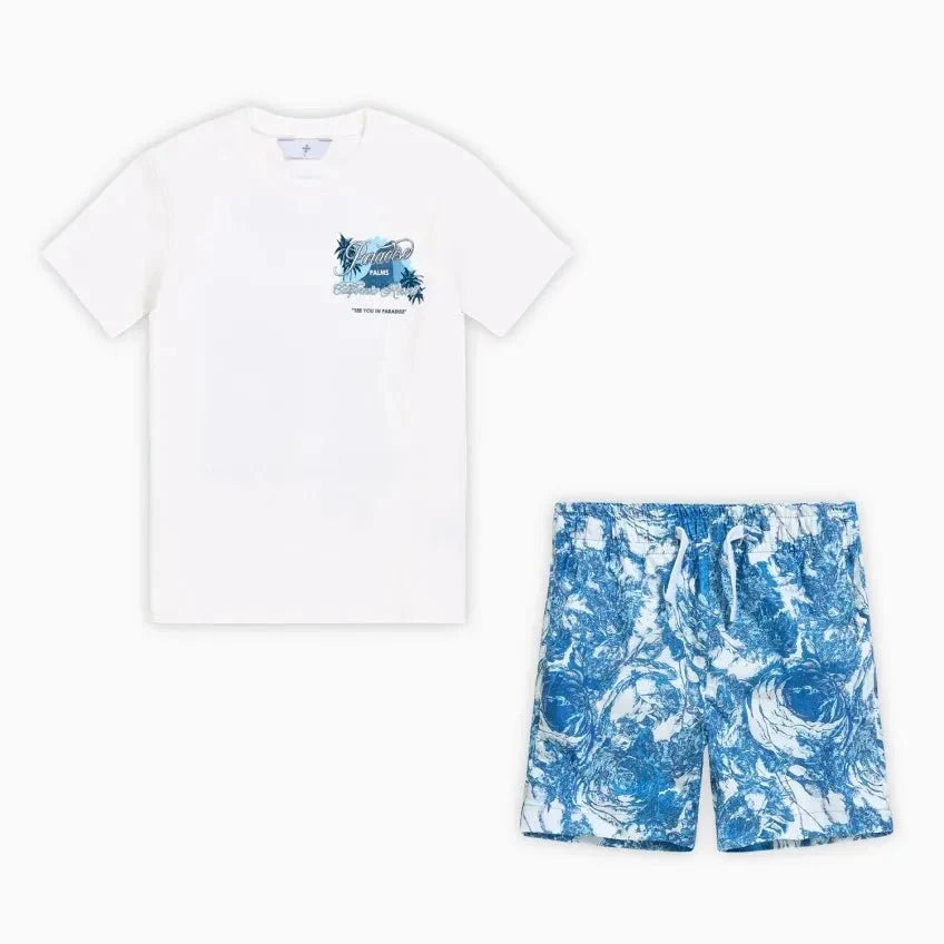 Conjunto de camiseta y pantalones cortos Kid's Paradise Palms