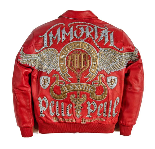 Chaqueta de cuero inmortal para hombre