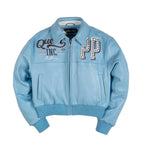 Blouson court en cuir Pelle Queen pour femme