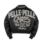 Blouson court en cuir Pelle Queen pour femme