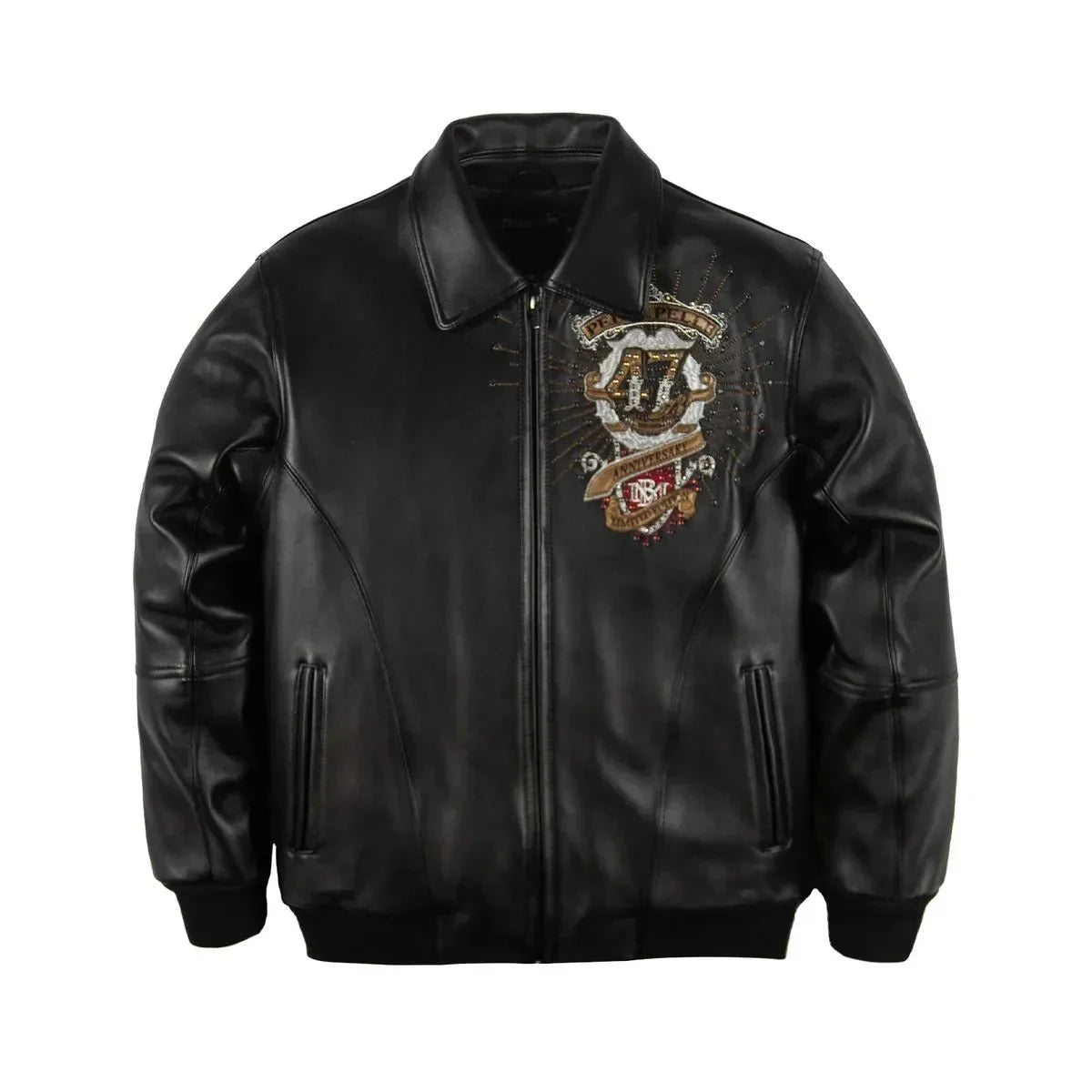 Chaqueta de cuero para hombre de la 47.ª serie Collectors