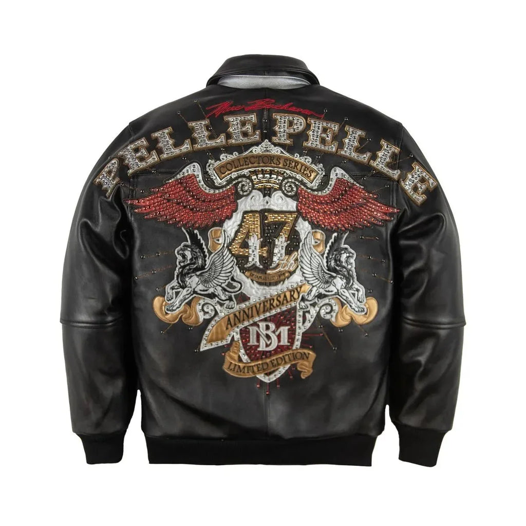 Blouson en cuir 47e série collector pour homme