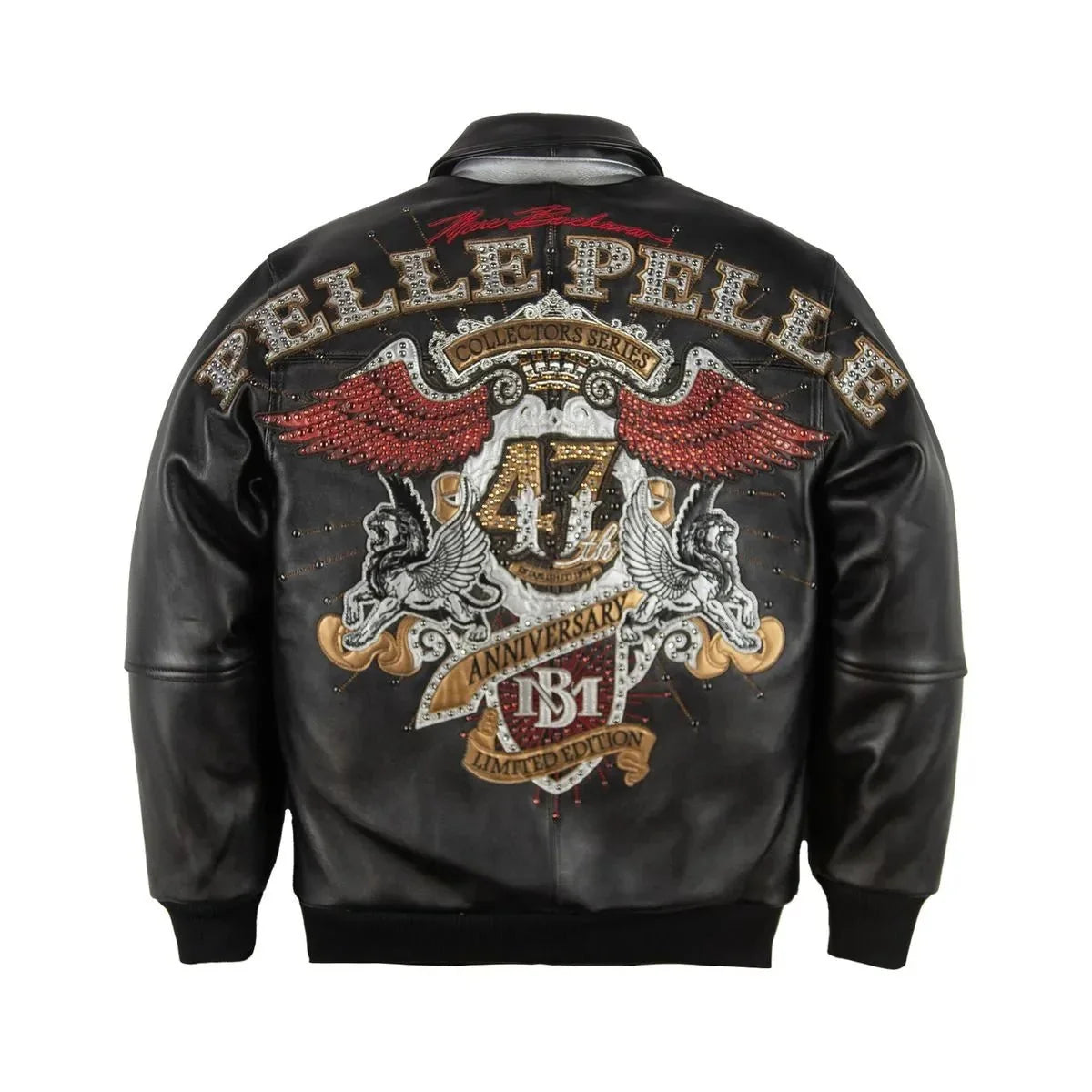 Chaqueta de cuero para hombre de la 47.ª serie Collectors