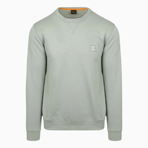 Sudadera de felpa de algodón para hombre con parche del logo
