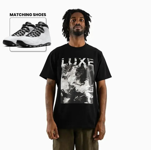 Men's Monochrome Marble Graphic T-Shirt - Famous | Online Store