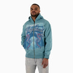 Men's LC Rhine Stone Sea Horses Hoodie