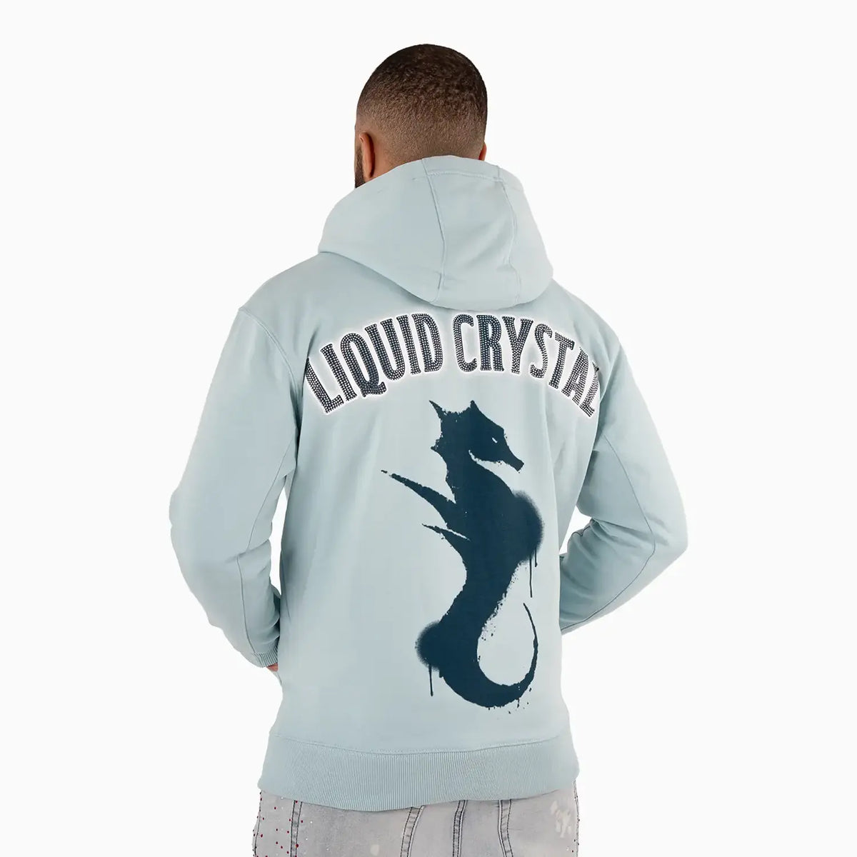 Men's Liquid Crystal Rhinestone Hoddie