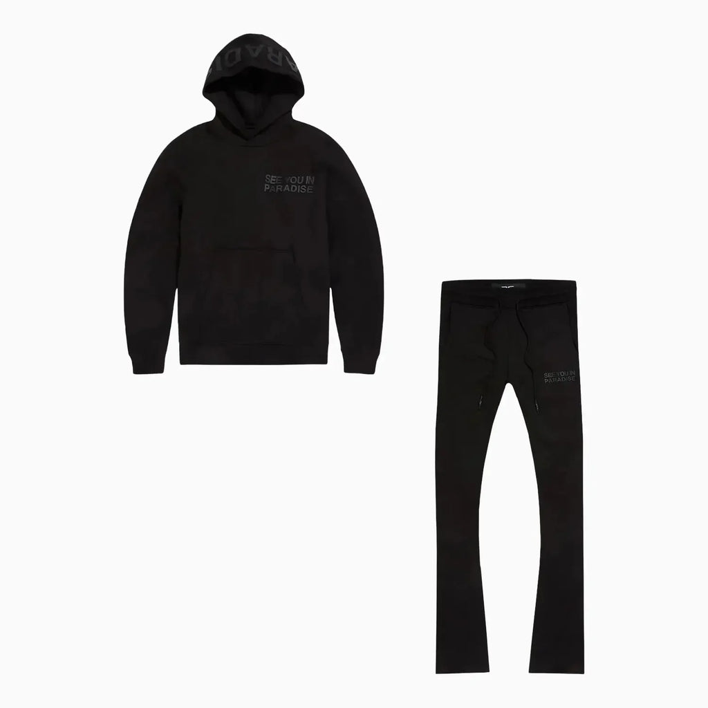 Conjunto de sudadera y pantalón de chándal de felpa SYIP para hombre