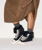 Women's All Star Fold Over Hi Faux Fur