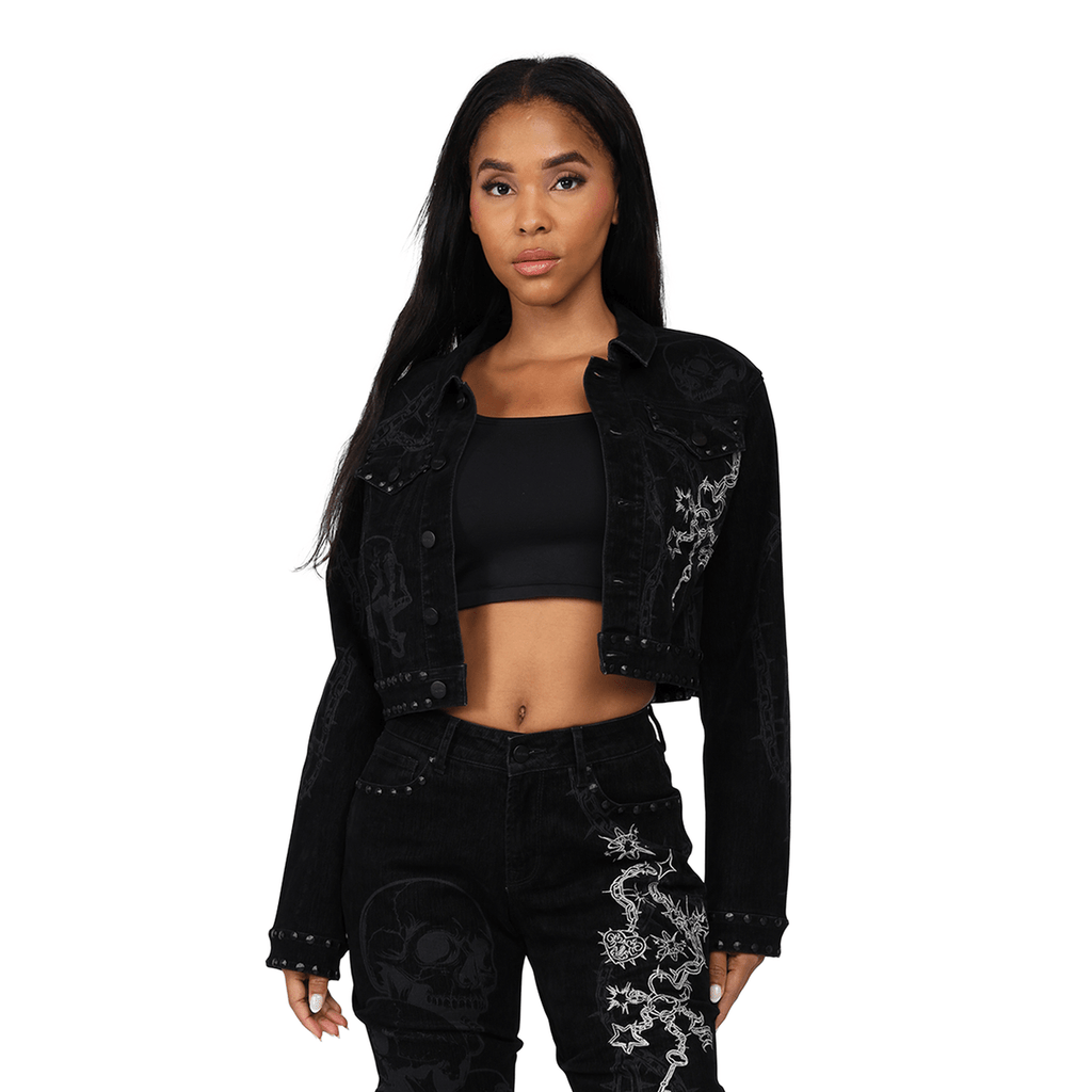 Ensemble floqué taille haute pour femme