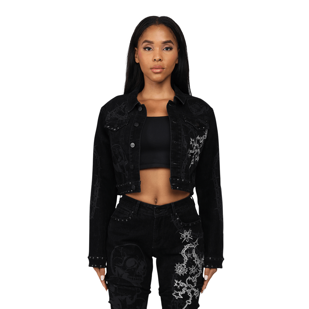 Ensemble floqué taille haute pour femme