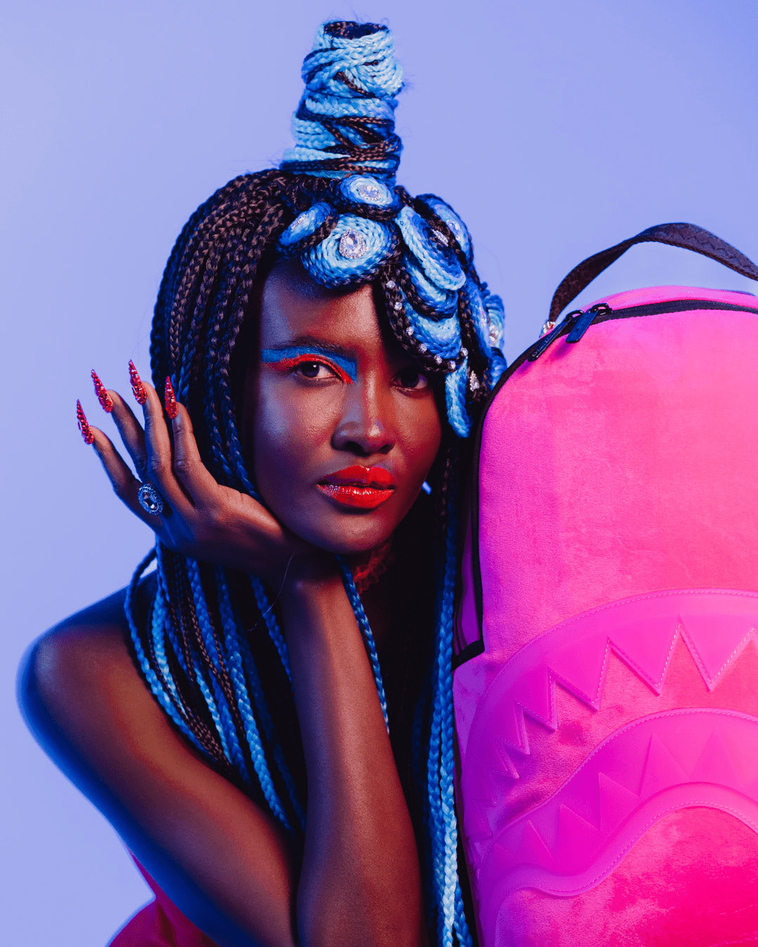 Shinobi Sharks In Paris Backpack (Hot Pink)
