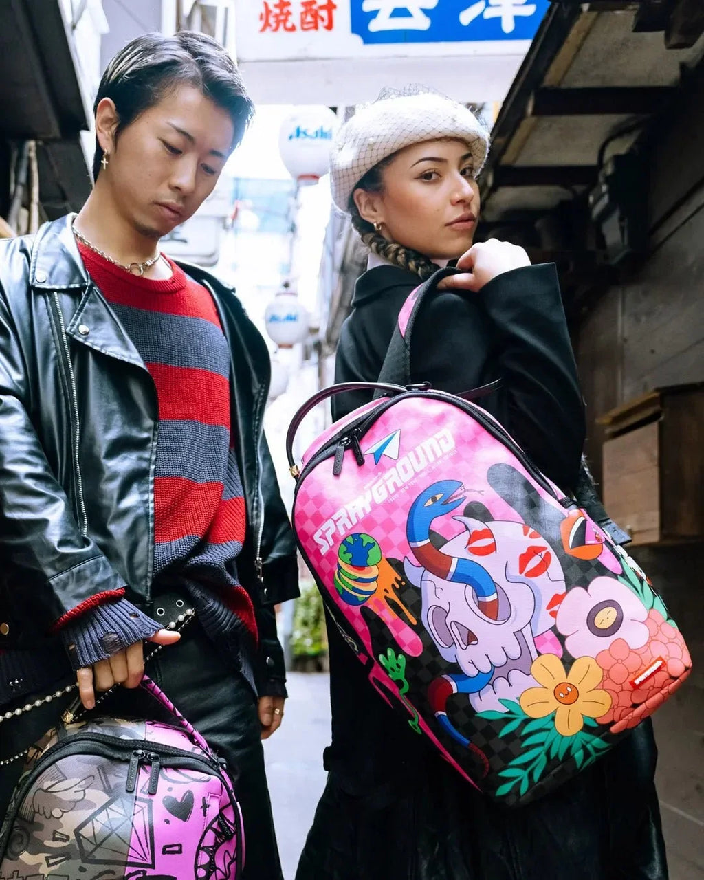 Mochila de viaje con doble fondo "Felizmente Hambriento"