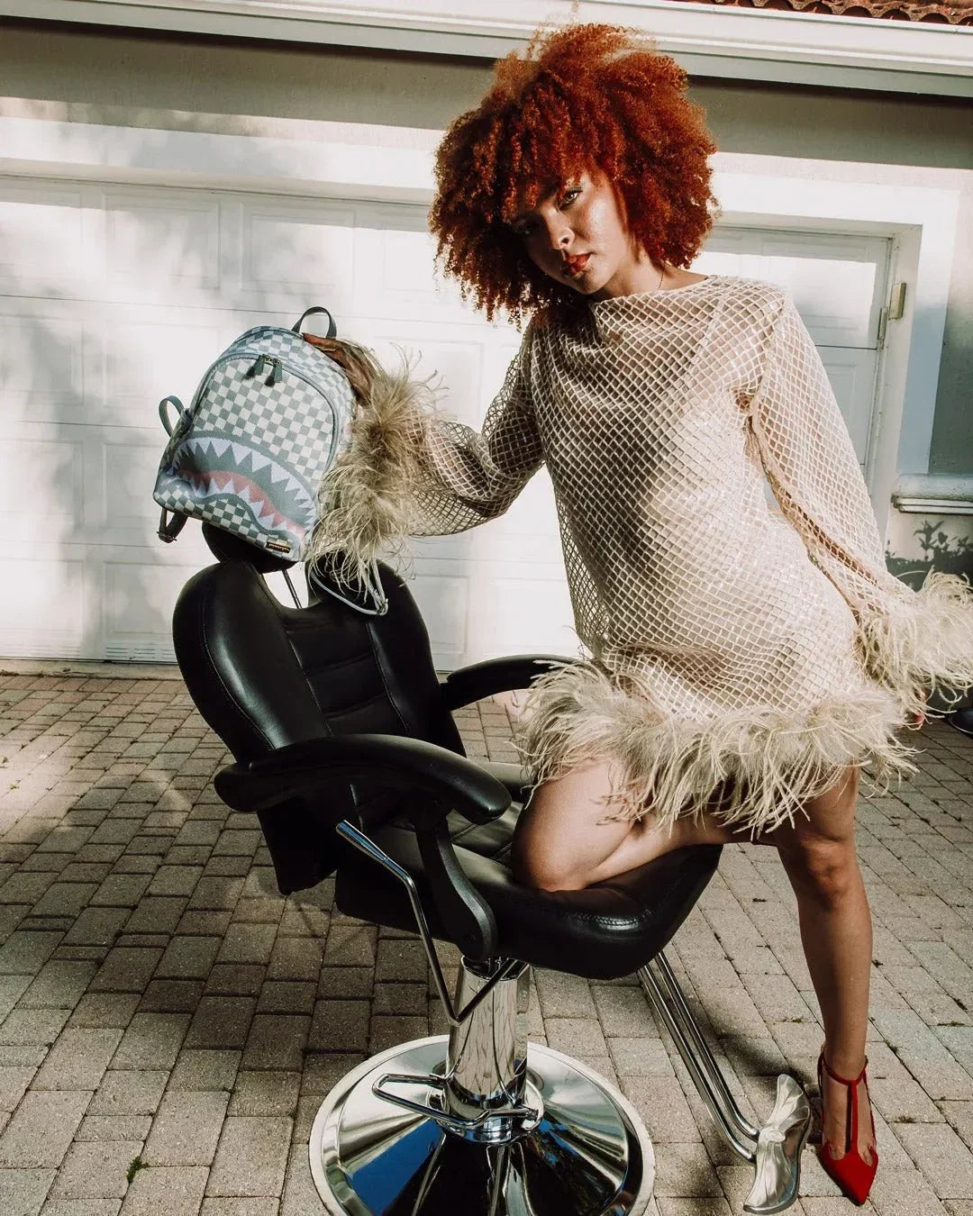 Mochila Knit Sharks In Paris In Cream Savage