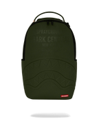 Mochila de nailon verde en relieve Shark Central