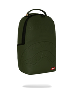 Mochila de nailon verde en relieve Shark Central