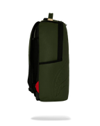 Mochila de nailon verde en relieve Shark Central