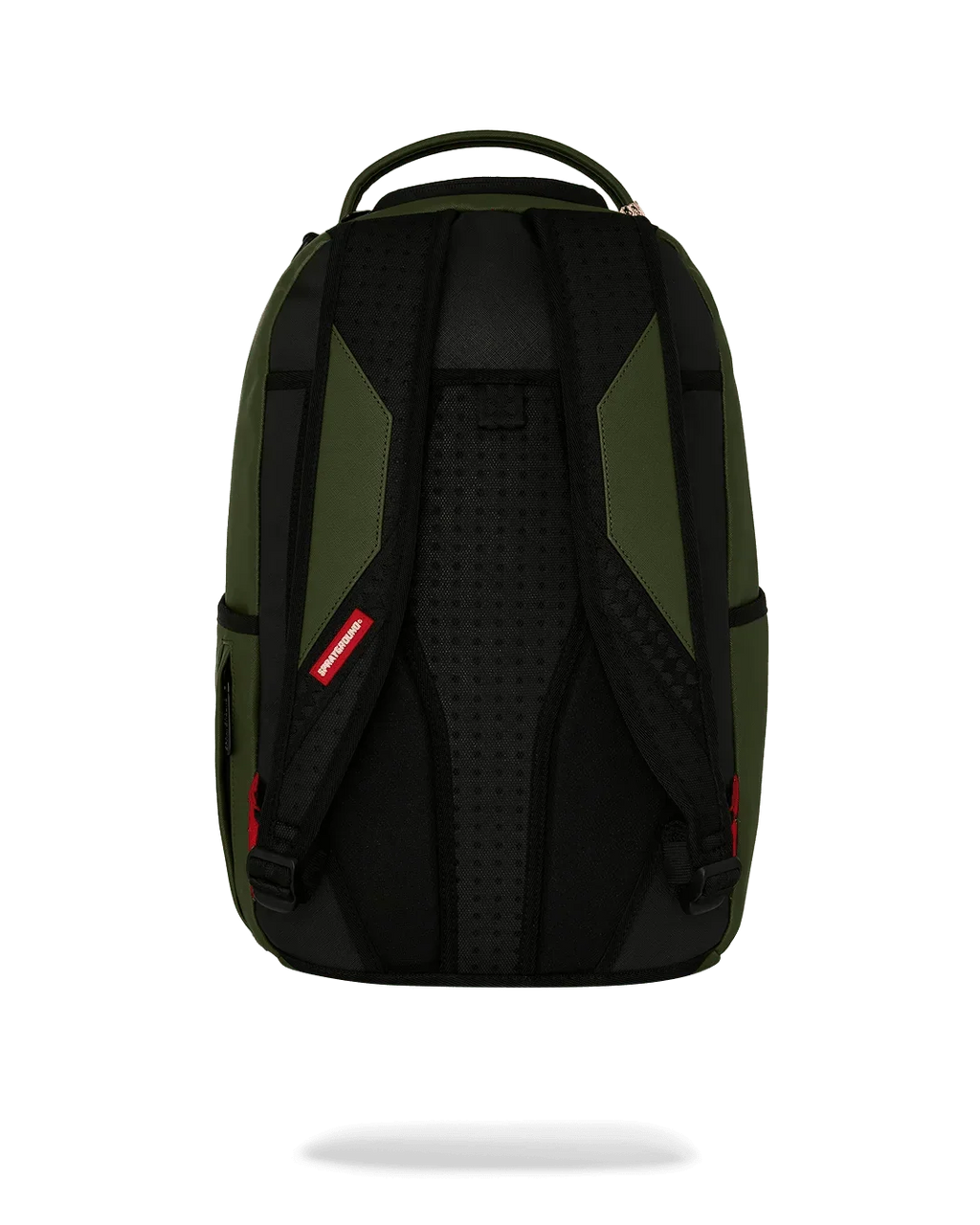 Mochila de nailon verde en relieve Shark Central